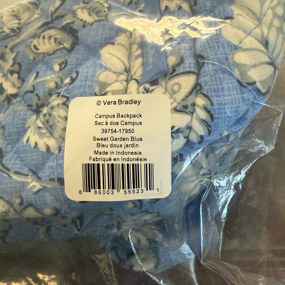 Vera Bradley Floral Blue Backpack